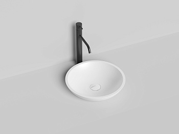 Раковина из искусственного камня Salini CALLISTA 1101205SM 37х37 накладная цвет белый без отверстий под смеситель